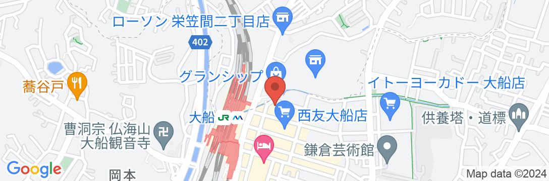 相鉄フレッサイン 鎌倉大船駅笠間口の地図