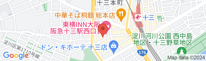 東横INN大阪阪急十三駅西口1の地図