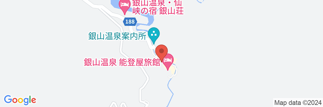 銀山温泉 旅館藤屋の地図