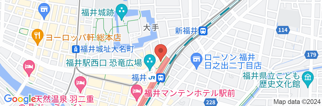 ホテルルートイン福井駅前の地図