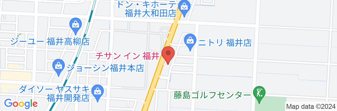 チサンイン福井の地図