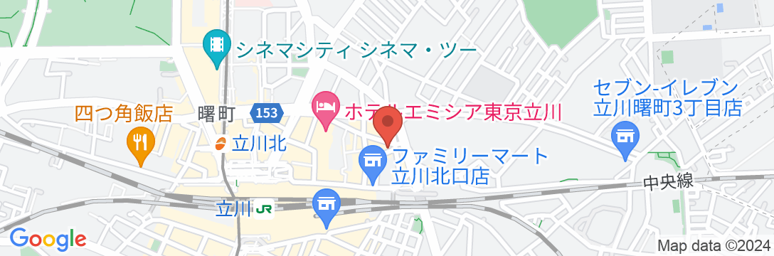 炭酸泉 うたたねの湯 スーパーホテル東京・JR立川北口の地図
