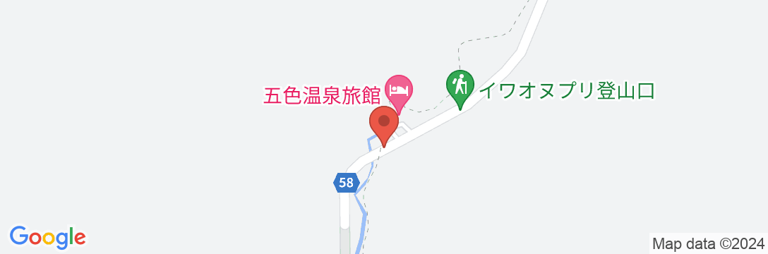 ニセコ五色温泉旅館の地図