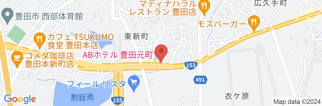 ABホテル 豊田元町の地図