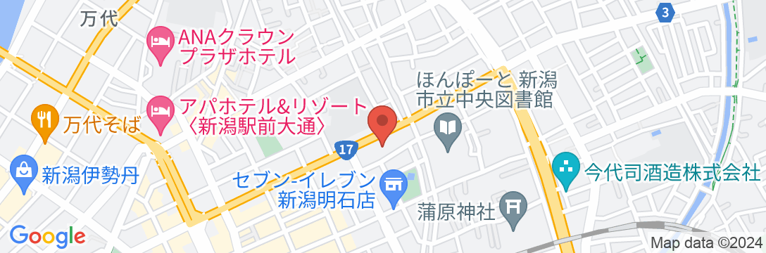 スーパーホテル新潟の地図