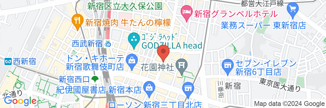 シタディーンセントラル新宿東京の地図