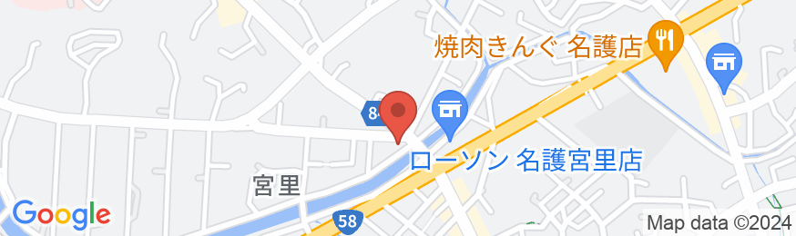 万座深海の湯 スーパーホテル沖縄・名護の地図