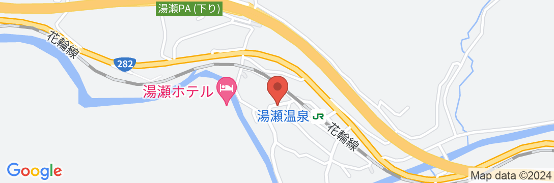 亀の井ホテル 秋田湯瀬の地図