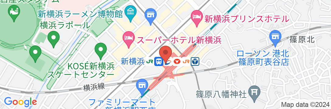 ホテルアソシア新横浜の地図