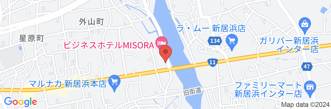 ビジネスホテル MISORA(ミソラ)の地図