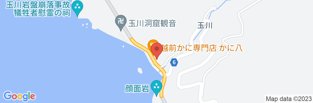 越前海岸玉川温泉 玉島荘の地図