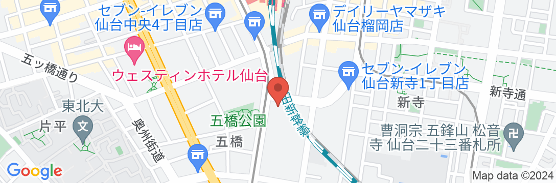 アパホテル〈仙台駅五橋〉の地図
