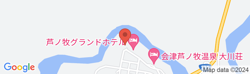 会津芦ノ牧温泉 渓流の宿 渓山の地図