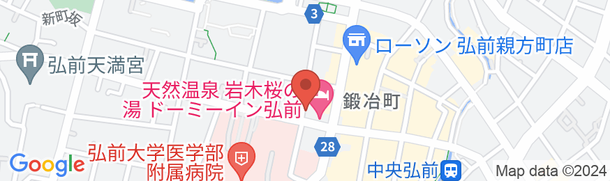天然温泉 岩木桜の湯 ドーミーイン弘前(ドーミーイン・御宿野乃 ホテルズグループ)の地図