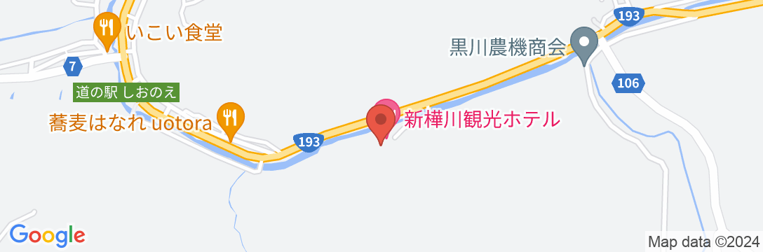 塩江温泉 新樺川観光ホテルの地図
