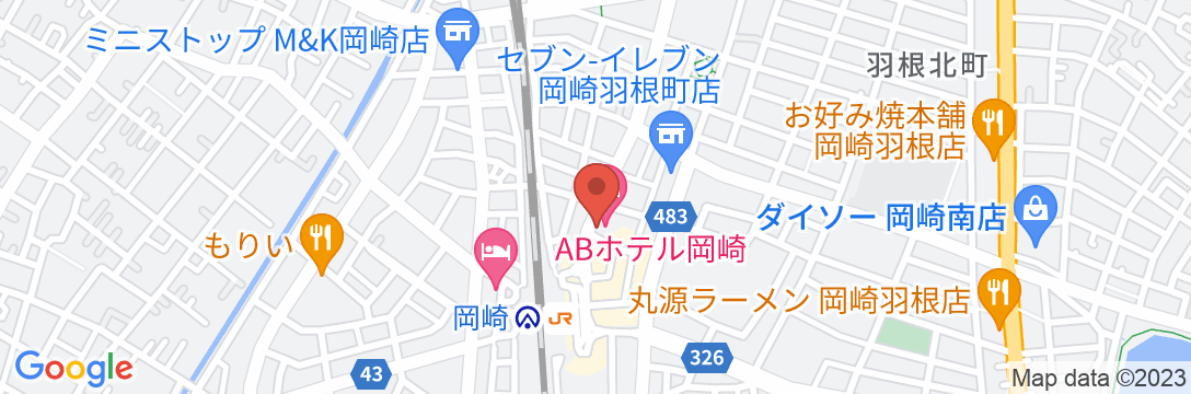 ABホテル岡崎の地図