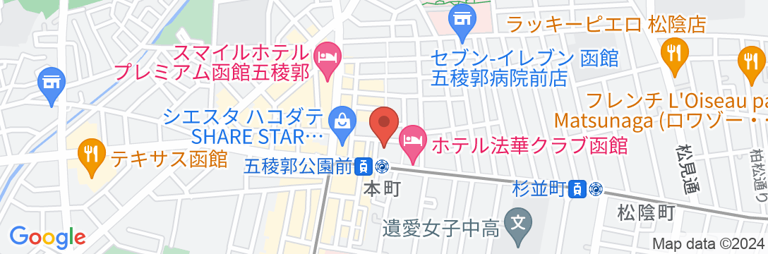 ホテルマイステイズ函館五稜郭の地図