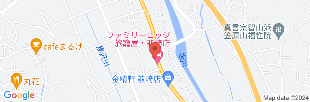 ファミリーロッジ旅籠屋・韮崎店の地図