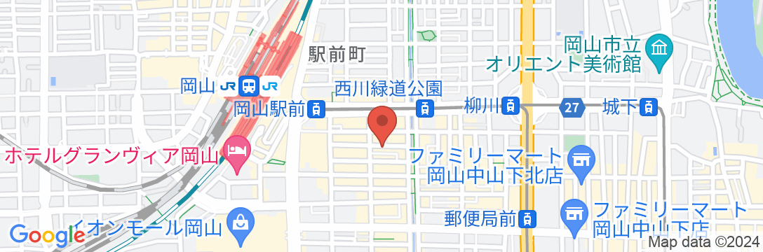 レガロホテル岡山の地図