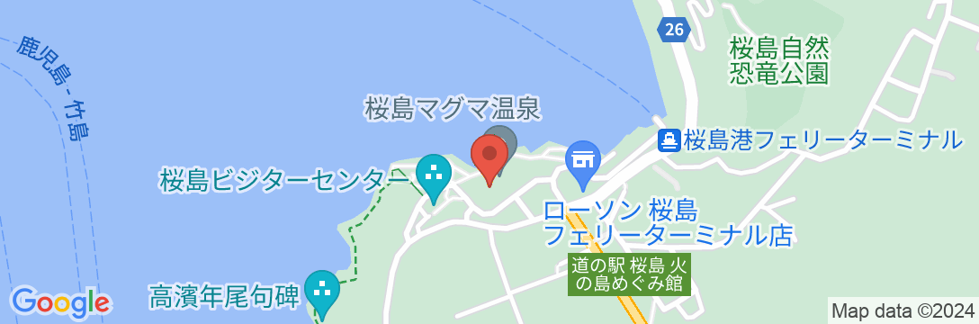 桜島マグマ温泉 国民宿舎 レインボー桜島の地図