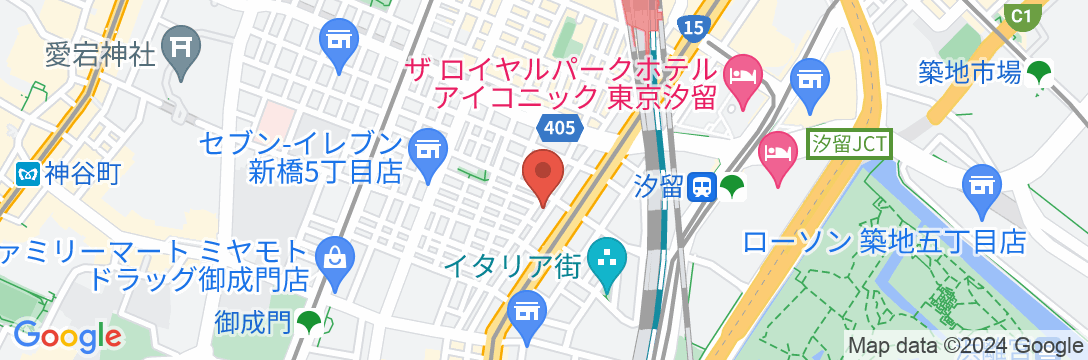 スーパーホテル新橋・烏森口の地図