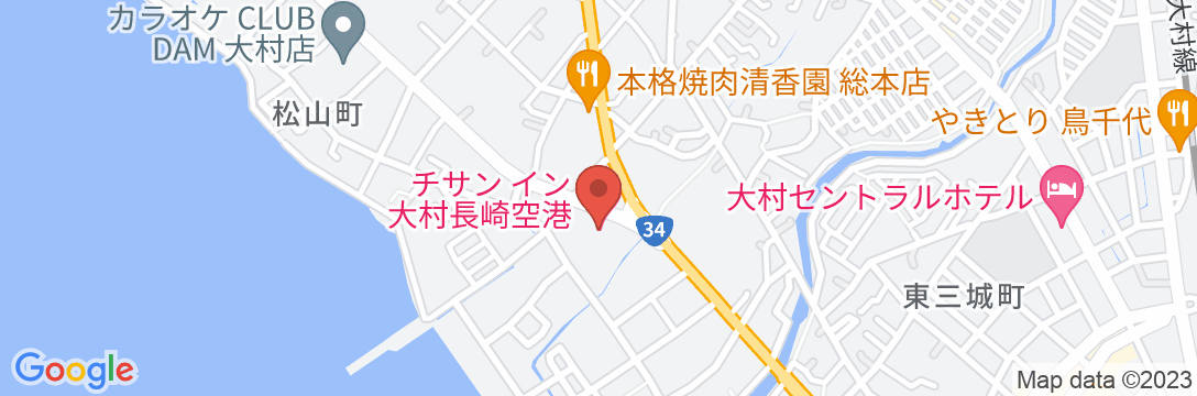 チサンイン大村長崎空港の地図
