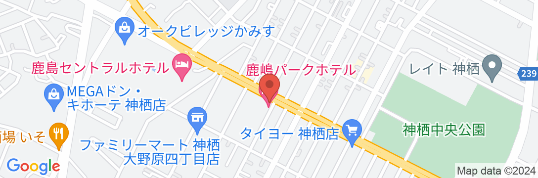 鹿嶋パークホテルの地図