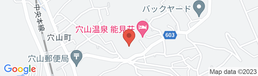 穴山温泉 能見荘の地図