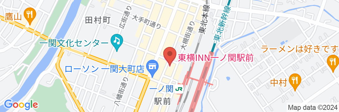 東横INN一ノ関駅前の地図