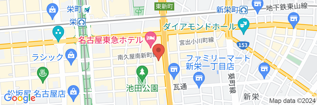 ホテルルートイン名古屋栄の地図