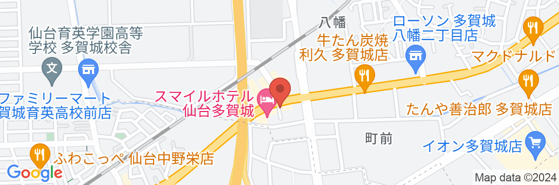 ホテルルートイン仙台港北インターの地図