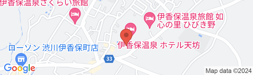 伊香保温泉 ホテル天坊の地図