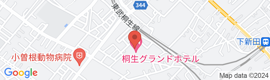 桐生グランドホテルの地図