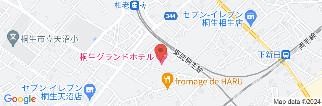 桐生グランドホテルの地図