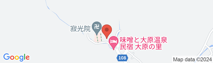 大原温泉 湯元のお宿 民宿大原山荘の地図