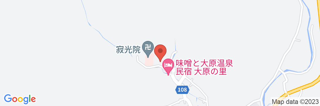 大原温泉 湯元のお宿 民宿大原山荘の地図