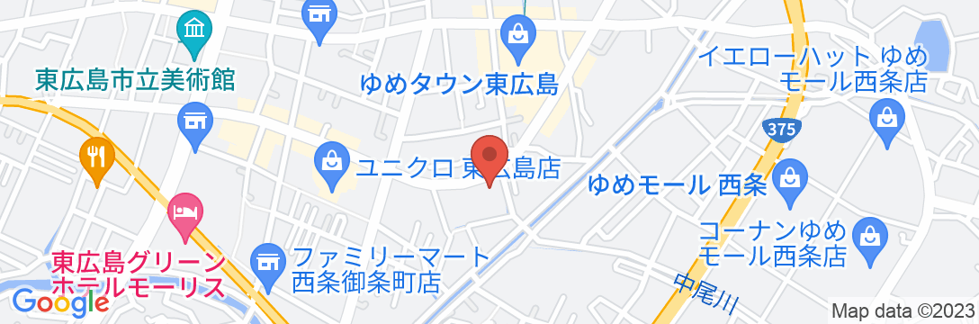 備長炭の湯 ホテル東広島ヒルズ西条インター(BBHホテルグループ)の地図