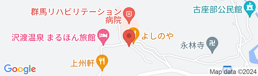 沢渡温泉 宮田屋旅館の地図