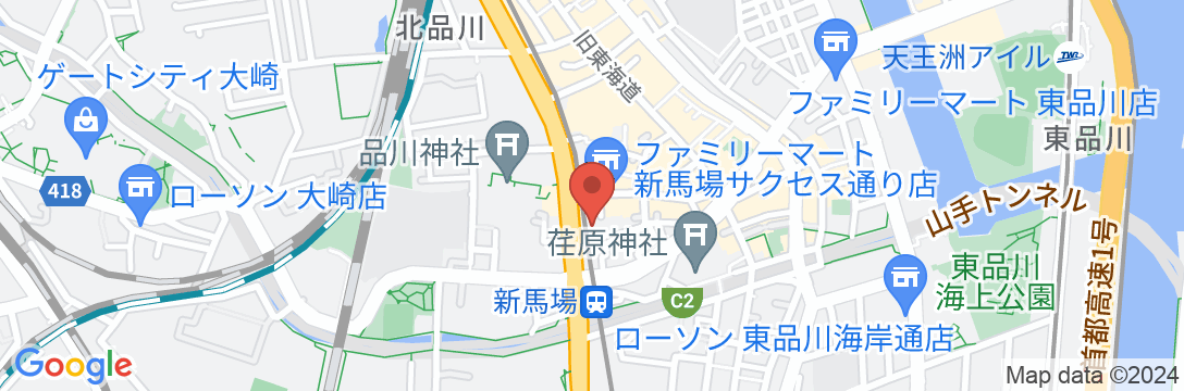京急EXイン 品川・新馬場駅北口の地図