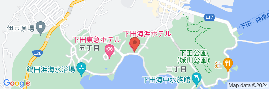 下田海浜ホテルの地図