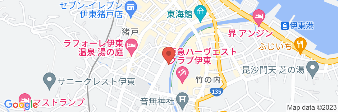 くつろぎ日和 伊東遊季亭の地図