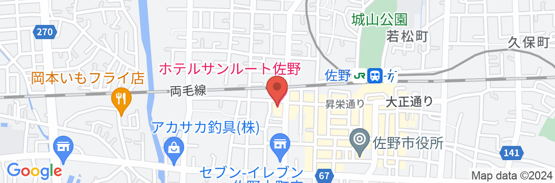 ホテルサンルート佐野の地図