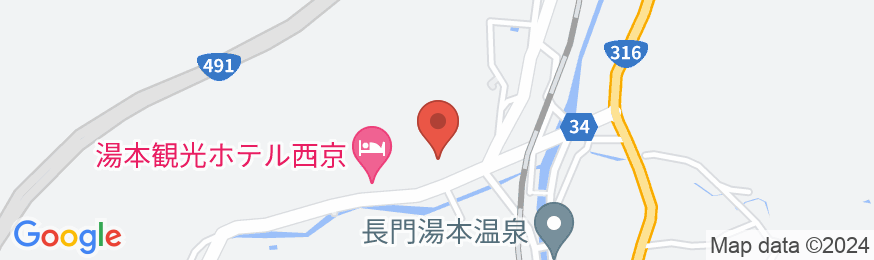 長門湯本温泉 湯本観光ホテル 西京の地図
