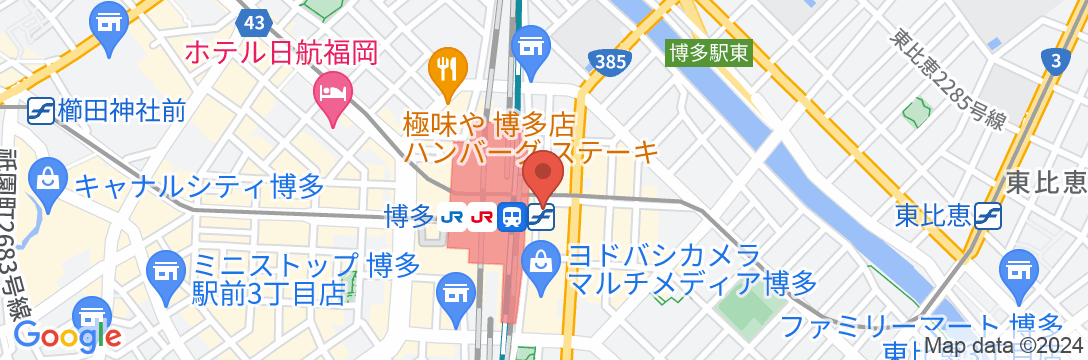 ホテルクリオコート博多の地図