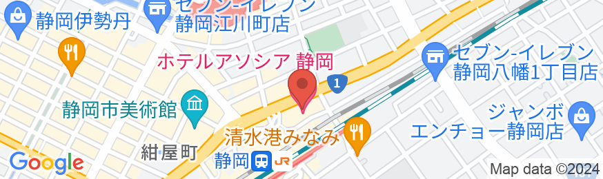 ホテルアソシア静岡の地図