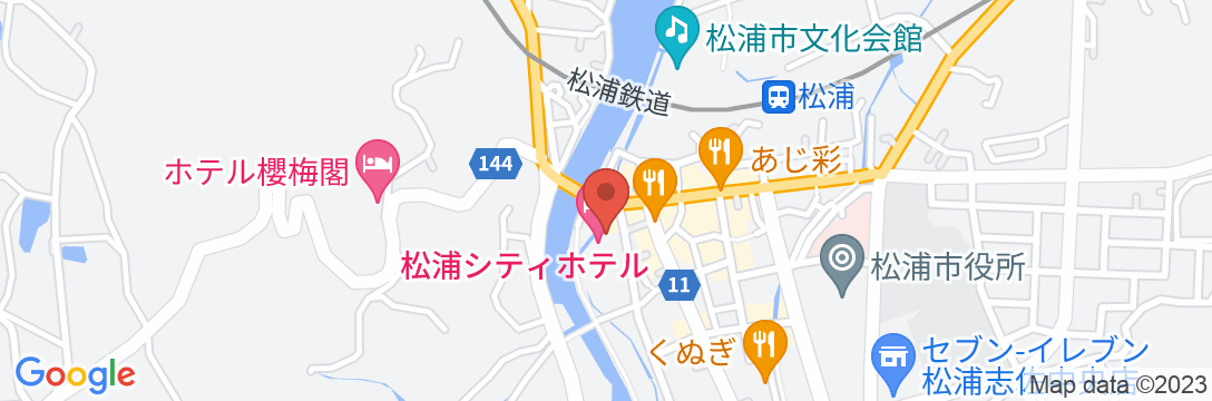 松浦シティホテルの地図