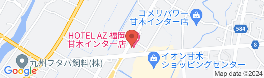 HOTEL AZ 福岡甘木インター店の地図