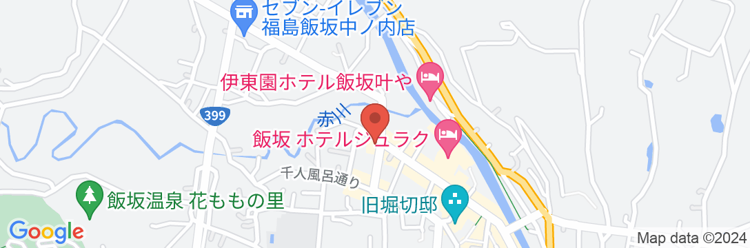 飯坂温泉 旅館翠月の地図