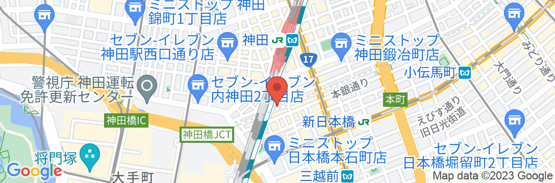 神田ステーションホテルの地図