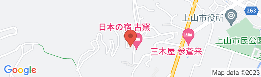 かみのやま温泉 彩花亭時代屋の地図
